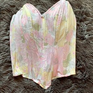 Floral corset top
